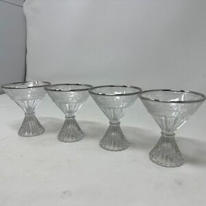 Paden City Etched Spring  Orchard Sherry / Cordial Glasses Set Of 4 Art Deco